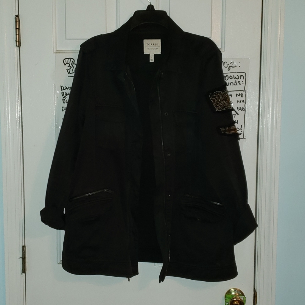 Black jean jacket torrid